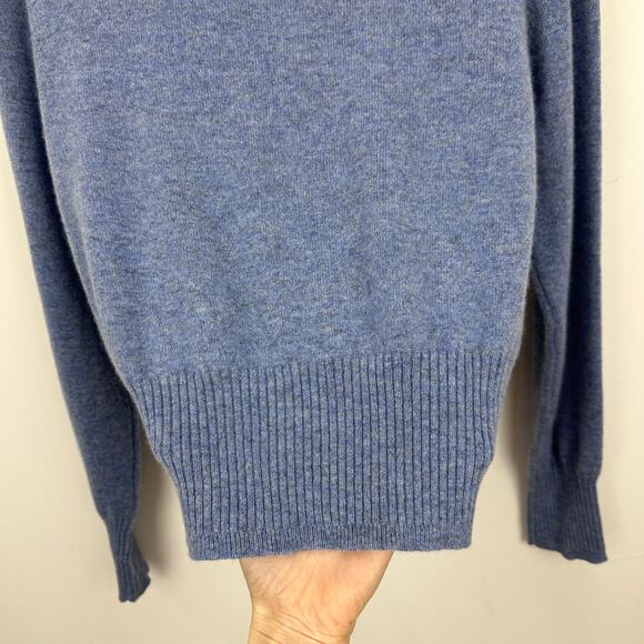 J. Crew Cashmere Crewneck Sweater Cropped Fit Pullover Blue Womens Medium NWT - Picture 8 of 11